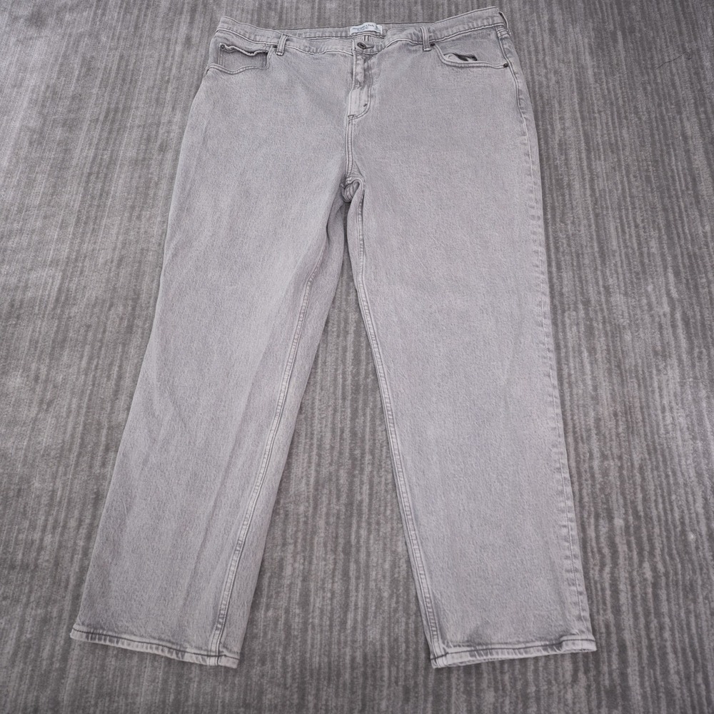 Abercrombie & Fitch Jeans Womens 35/20S Fit 42 Grey 90s Straight Ultra High